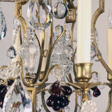 Elegant Eight-Light French Bronze Cage Chandelier