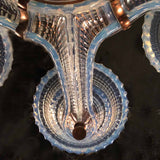 Art Deco Opulence Glass and Copper Chandelier by Ezan