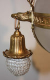 Gilt Bronze and Glass Astral Sphere Chandelier