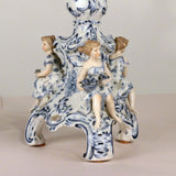 Antique German Three Piece Porcelain Clock Garniture