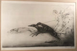 Louis Icart "Speed 2" Hand Colored Aquatint Signed and with Blind Stamp