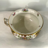 George Jones Crescent Chamber Pot in the Manner of First Period Worcester