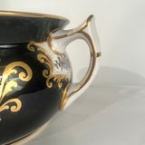 George Jones Crescent Chamber Pot in the Manner of First Period Worcester