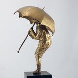 Chiparus Bronze Figure, Girl with Umbrella