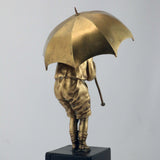 Chiparus Bronze Figure, Girl with Umbrella