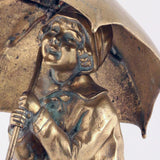 Chiparus Bronze Figure, Girl with Umbrella