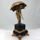 Chiparus Bronze Figure, Girl with Umbrella