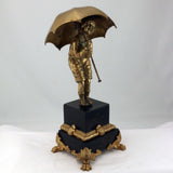 Chiparus Bronze Figure, Girl with Umbrella