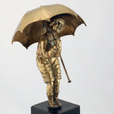 Chiparus Bronze Figure, Girl with Umbrella