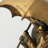 Chiparus Bronze Figure, Girl with Umbrella