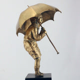 Chiparus Bronze Figure, Girl with Umbrella