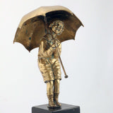 Chiparus Bronze Figure, Girl with Umbrella