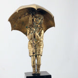 Chiparus Bronze Figure, Girl with Umbrella