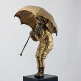 Chiparus Bronze Figure, Girl with Umbrella