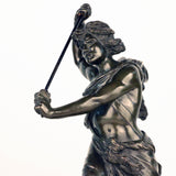French, Early 20th Century Bronze, David Beheading Goliath