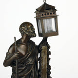 Antique French Amusing Bronze Figure of Diogenes, a Desk Set