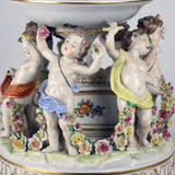 Dresden Porcelain Figural Centrepiece Raised Fruit Bowl