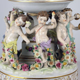 Dresden Porcelain Figural Centrepiece Raised Fruit Bowl