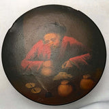 Brunswick Round Snuff Box, Painted with a Banker