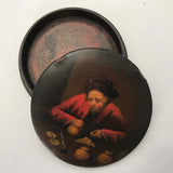 Brunswick Round Snuff Box, Painted with a Banker