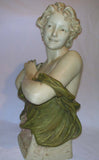 Pair of Art Nouveau Royal Dux Porcelain Figural Busts