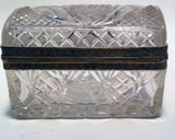 Cut Crystal and Gilt Bronze Dresser Box