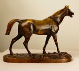 Bronze Figure of an Arab Horse Signed by Pierre Jules Mêne