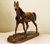 Bronze Figure of an Arab Horse Signed by Pierre Jules Mêne