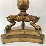 Large Pair of Antique Charles X Style French Bronze Candelabra