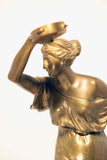 Bronze Sculpture of Lady with Tambourines Signed S Lugli