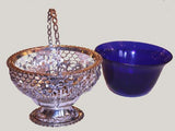 Irish Silver Openwork Basket and Liner