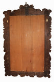 Baroque Style Polychrome and Gilt Carved Wood Mirror