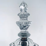 A Pair of George III Three-Light  Cut Lead Crystal Girandoles/Candelabra