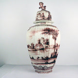 Large Antique Dutch Delft Jar and Cover
