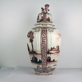 Large Antique Dutch Delft Jar and Cover