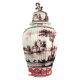 Large Antique Dutch Delft Jar and Cover