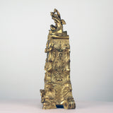 Louis XV Style Gilt Bronze Mantle Clock in the Rocco Taste