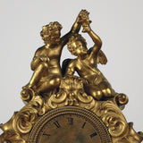 Louis XV Style Gilt Bronze Mantle Clock in the Rocco Taste