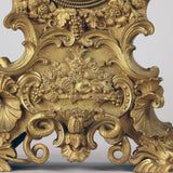 Louis XV Style Gilt Bronze Mantle Clock in the Rocco Taste