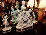 Fine and Large Sèvres Bisque Clock Garniture De Cheminée