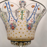 Art Nouveau Fachule Haida Steinschnu Enamelled Raised Bowl
