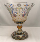 Art Nouveau Fachule Haida Steinschnu Enamelled Raised Bowl