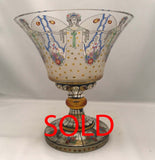 Art Nouveau Fachule Haida Steinschnu Enamelled Raised Bowl