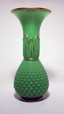 Pair of French Baccarat Chrysoprase 'Uranium' Green Opaline Art Glass Vases