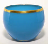 French Antique Baccarat Blue Opaline Ovoid Covered Bowl on Stand