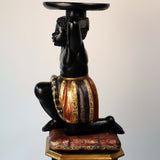 Venetian Polychrome Blackamoor Pedestal