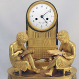French Empire Gilt Bronze Mantel Clock