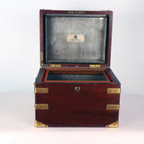 Edwardian Mahogany and Gilt Brass Bound Humidor by Benson and Hedges