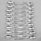 Georg Jensen Acorn Sterling Silver Flatware Set for 12 and Persons 126 Pieces