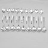 Georg Jensen Acorn Sterling Silver Flatware Set for 12 and Persons 126 Pieces